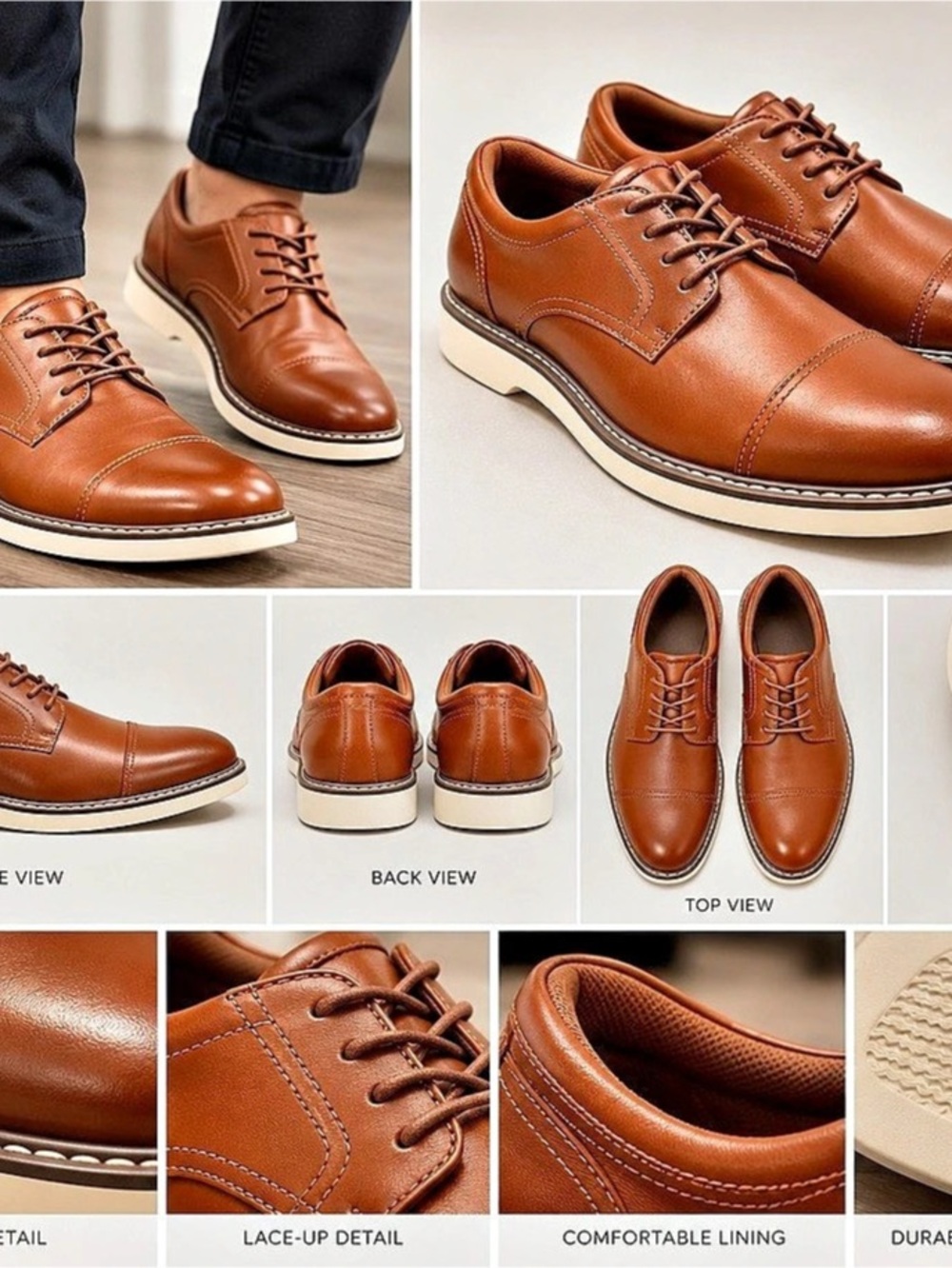 Men's Brown Derby Shoes - never worn